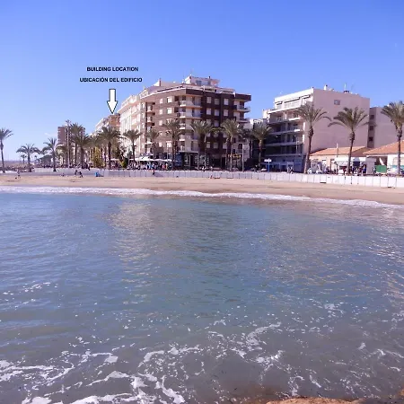 Edificio 1º Linea De Playa, En Paseo Maritimo De Torrevieja, Alicante, Costa Blanca * Торевьиа