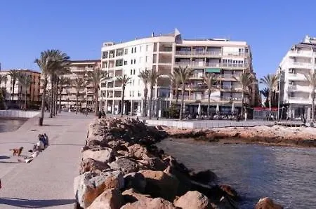 Edificio 1º Linea De Playa, En Paseo Maritimo De Torrevieja, Alicante, Costa Blanca * Торевьиа